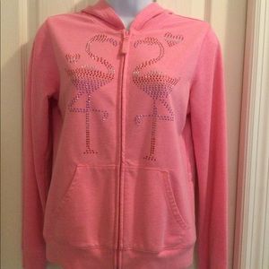 Old Navy pink hooded jacket size 14